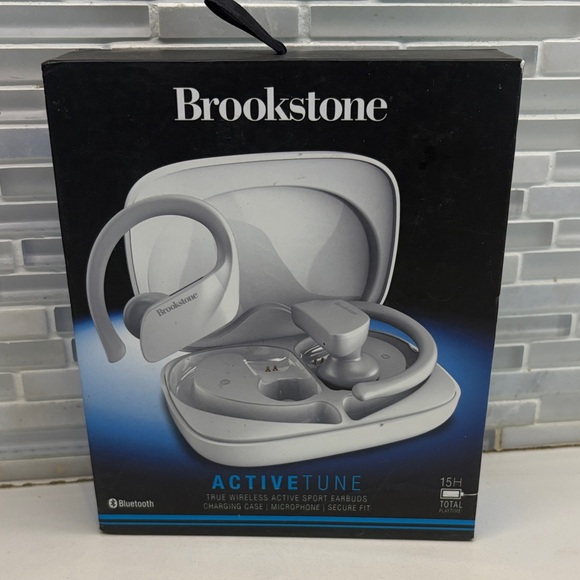Brookstone ActiveTune Gray Wireless Earbuds - Picture 1 of 4